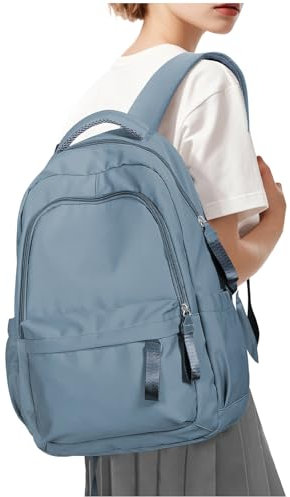 hapfoxx Zaini Scuola Ragazza Zaino Casual Impermeabile Donna Zaino per Laptop 14 Pollici Zaini Scuola Superiore Ragazza Backpack Casual Daypack College Bag for Girls Zainetto per Viaggi,Blu Reale
