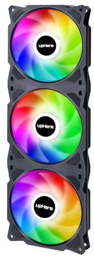 upHere PF360CF3 360mm High Airflow Colorful LED Fan | Hydraulic Bearing | 3-in-1 Integrated Design | for PC Case/AIO Coolers