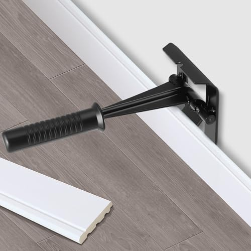 Skirting Board Removal Tool, Trim Puller Pry Bar, Heavy Duty Multi-Tool Removal for Wood Floor, Baseboard, Mouldings, Panelling, Door Casings, Tiles, Nail Pulling, Remodelling | Damage-free baseboard removal tool; 15° angled wedge center & large flat contact area protect walls; heavy-duty 3mm steel.