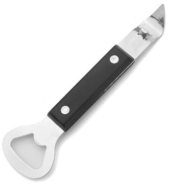 1 Pezzo Abrelatas Militar de Acero Inoxidable – Herramienta Manual para Abrir Latas de Cerveza y Refrescos – Destapador de Botellas – Perfecto para Senderismo, Viajes & Aventuras al Aire Libre.