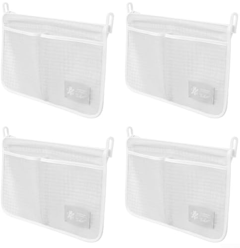 4-teiliges Kühlschranktür-Netz zur Aufbewahrung von Organizer-Taschen mit hängendem Design, für effiziente kleine Gegenstände zur Aufbewahrung und Maximierung des Kühlschranktürraums (gemischte Farben