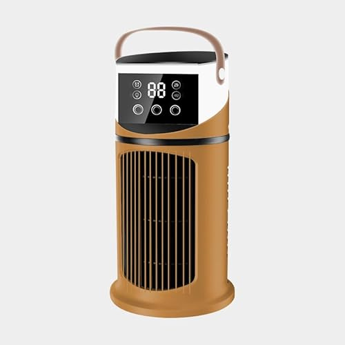 Tragbare Klimaanlage, Tower Ventilator, Großkapazität Wassertank Luftkühler mit Timing-Funktion, LED-Bildschirm und Spray-Modus, Mini persönliche Klimaanlage für Büro Camping Schlafzimmer（Khaki）