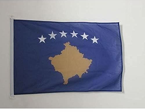 AZ FLAG Bandera de Kosovo 90x60cm Uso Exterior - Bandera KOSOVARA 60 x 90 cm Anillos