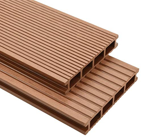 vidaXL WPC Terrassendielen 10m² 2,2m 25mm Komplettset Komplettbausatz Diele