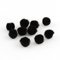 Pompons Pompon 10mm 50stk / 12mm 40stk / 15mm 35 stk / 20mm 25stk Bommel Nähen Tilda Basteln Borte Rot Rund für Schmuck Baumwolle (Schwarz 25mm 20Stk)
