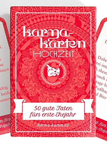 Chaoskarten Karmakarten Hochzeit – 50 gute Taten fürs erste Ehejahr–Hochzeitsgutscheine Hochzeitsspiel