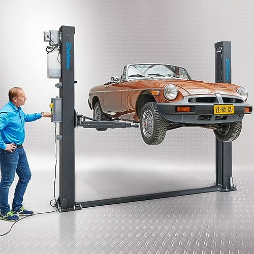 Datona - 2-Säulen-Hebebühne 4200 kg - Hebebühne Auto 230V - 283 cm Säulenhöhe - 196 cm Hubhöhe - Teleskoparme 65-100 cm - 50 s Hebegeschwindigkeit - Für Werkstatt Garage
