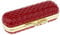 Tenlacum Custodia per rossetto, in pelle PU, con specchio interno, perfetta per borsetta, 9,4 x 3,6 x 2,5 cm, 9,5 x 3,5 x 2,5 cm (rosso)