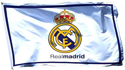 Lovely999 Bandera del Real Madrid de 3 x 5 pies, duradera, para interiores o exteriores