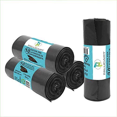 Virsus Sacchi Neri Grandi Resistenti Sacchi Spazzatura condominiali cm 90x120 120 Litri 120 Pezzi