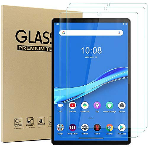Ash-case [3 pezzi] Compatibile con Lenovo Tab M10 FHD Plus 10.3 Inches Tablet - Proteggi schermo in vetro temperato - [Bordo tondo 3D] [Durezza 9H] [Resistenza ai graffi], Cancella