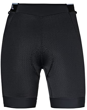 Schöffel Damen Skin Pants 8h L, atmungsaktive Stretch-Radhose mit Polster und Bodymapping, Fahrrad Unterhosen mit bakteriostatischer Silbernitrat-Behandlung, black, 40