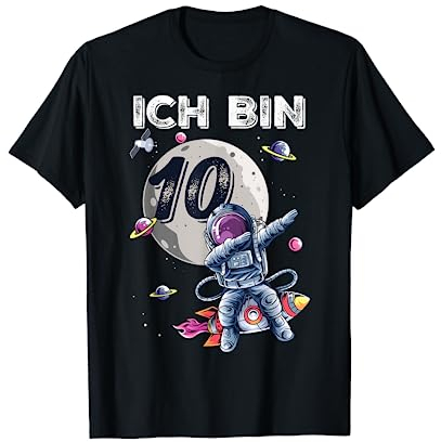 Astronaut 10 Geburtstag Jungen 10 Jahre Weltraum Astronomie T-Shirt