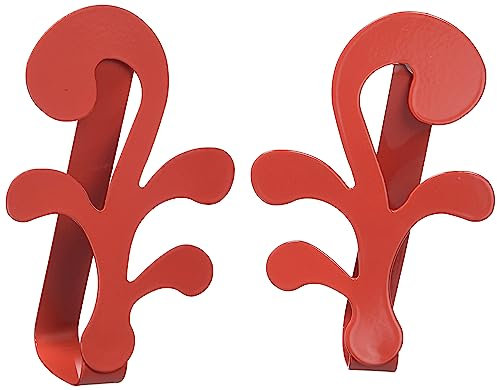 Barrettes A Rideaux AIMANTEES | 2 Barrettes à Rideaux Aimantées Agar | Rouge Glossy