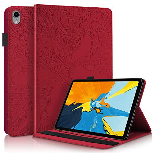 CASAFUNY Hülle kompatibel mit iPad mini 6 2021 (6. Generation), PU Leder Magnetisch Schutzhülle mit Stifthalter, Auto Schlaf/Aufwach, Smart Case für iPad mini 6 8,3 Zoll, rot