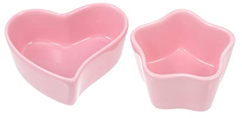 POPETPOP 2pcs Food Bowl Ceramic Pet Feeding Bowls Pet Water Bowl Hedgehog Bowl Rabbit Water Bowl Ceramic Water Bowl Containers for Food Guinea Feeder Ceramics Snacks Hamster Pink