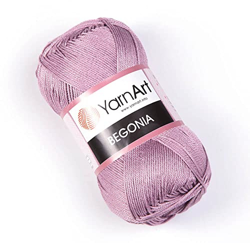 Yarn Art Begonia - Hilo de algodón 100 % puro y suave de alta calidad, para tejer ganchillo y amigurumi, varios colores pastel y brillantes, hilo, 1.7 onzas (50 g) / 185 yardas (169 m) (4931)