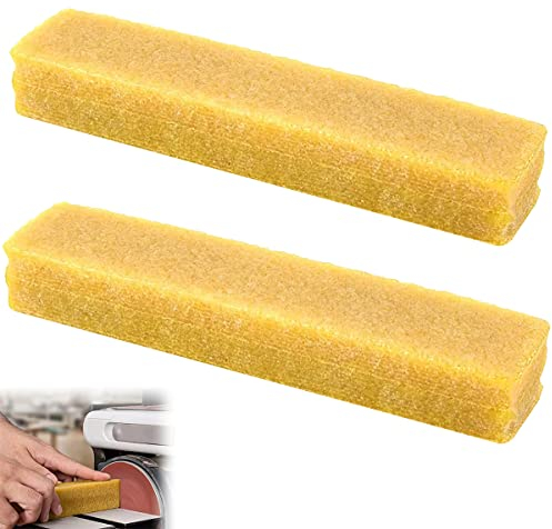 2 Stück Schleifpapier Reinigungsblock, Schleifbandreiniger,Schleifpapier Reiniger Radierer für Bandschleifer Stationaer Band Scheiben Schleifer, Griptape Cleaner (Gelb)