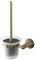 Inbagno Portascopino a Muro, in Vetro Satinato e Acciaio Finitura Bronzo, Include Kit di Fissaggio Serie Iris