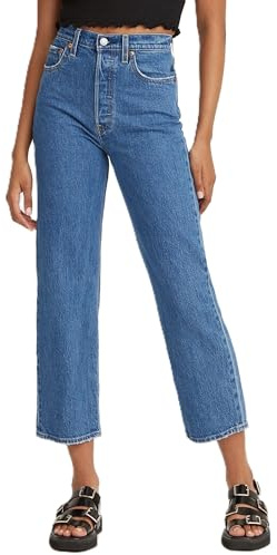 Levi's Women's Ribcage Straight Ankle, Jazz Pop, 25W / 29L