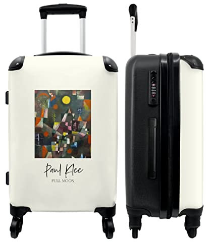 NoBoringSuitcases.com® Koffer groß Trolley Rollkoffer Reisekoffer mit 4 Rollen Fotokoffer - Kunst - Abstrakt - Paul Klee - Landschaft - 67x43x25cm - 90 Liter