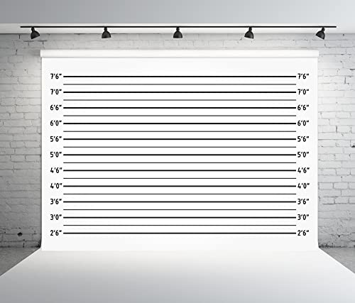 BELECO 3x2.5m Stoff-Hintergrund für Verbrecherfotos, Polizei-Aufstellung, Messlatten, Hintergrund für Fotografie, Junggesellinnenabschied, Mädelsabend, Partyzubehör, Fotoautomat