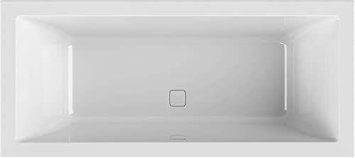 Ben Quadralux Design Badewanne 170x75 cm - inklusive Abfluss Weiß - Eingebaute Badewanne - Acryl - Spa, für 2 Personen - Einbau Badewannen