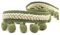 SHTGOI Pomponborte Bommelborte 5 Yards 12mm Pompon Borte zum Nähen Pom Poms Fransenborte Pompons Quaste Spitze Bommelband für DIY Basteln Kostüme Kleidung Vorhang Nähen Dekoration Vanillegrün