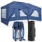 COBIZI Pavillon 3x6 Faltpavillon Wasserdicht Stabil Winterfest Faltbar Partyzelt mit 6 Seitenteilen Pop up Gartenpavillon UV Schutz 50+ Höhenverstellbar für Strand Hochzeit Camping, Blau