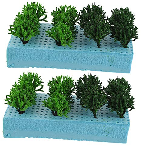 STOBOK 2 Kisten Bush-hain-modell Mini-landschaftsbaum Pflanzen Von Bonsai-bäumen Miniatur Modellbäume Trainieren Modellbau Gras Modellbau Tuft Dekorative Kiefer Moos Bahn Plastik
