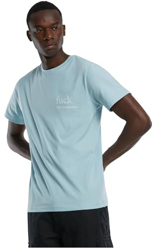Mister Tee Herren T-Shirt FCK Tee Oceanblue M