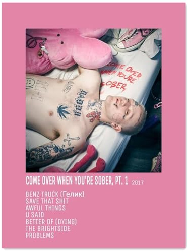 Lil Peep Musikalbum Cover Poster, ästhetische Leinwand, Wandkunstdruck, Poster für Badezimmer, Schlafzimmer, Dekoration, Fans, Geschenk, kein Rahmen, 40,6 x 61 cm