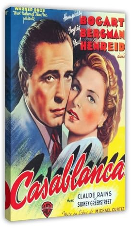 NEDOES Casablanca Poster Leinwand Poster Wandkunst Dekor Druck Bild Gemälde für Wohnzimmer Schlafzimmer Dekoration Rahmenstil 40 x 60 cm