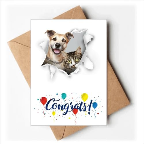 Animal Paper Break Shock Foto-Hochzeitskarten Glückwunschkarten Gruß-Umschläge