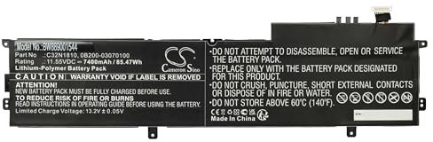 vhbw batteria sostituisce Asus 0B200-03070100, C32N1810 per notebook (7400mAh, 11,55V, Li-Poly)