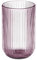 TIENDA EURASIA – Vaso Alto y Bajo, Caja de 6 Unidades, Distintos Tamaños y Colores, Cristal de Rayas, para Servir Agua, Bebidas y Zumos, no Apto para Lavavajillas ni Microondas (430 ml, Rosa)