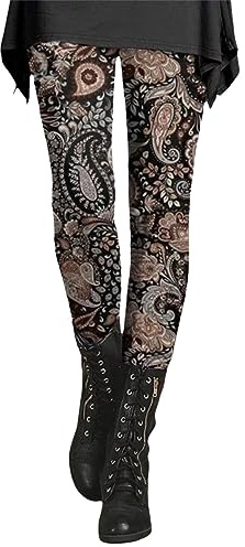 HOOUDO Bag Pack Rucksack Herbst- und Winter-Leggings für Damen mit künstlerischem Spritzdruck, weiche, Dehnbare Hose Lederlook Dessous Hosen Damen Grosse Grössen