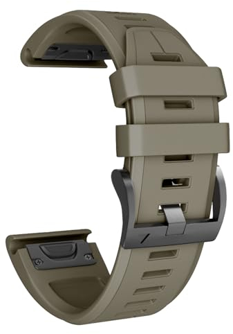 NotoCity Armband für Garmin Fenix 5X /Fenix 5X Plus/Fenix 6X /Fenix 6X Pro/Fenix 7X /Fenix 3 /Fenix 3 HR, 26mm Breite Silikon Quick-Fit Uhrenarmband für Garmin, Mehrfache Farben (Coyote Tan)