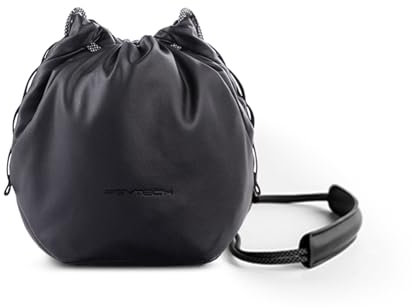 PGYTECH OneGo Drawstring Camera Shoulder Bag Handbag, Soft Leather Camera Case Pouch Compatible with Mirrorless Cameras/Nikon/Canon/Sony/Fujifilm, for Instax/Action Cameras, Black
