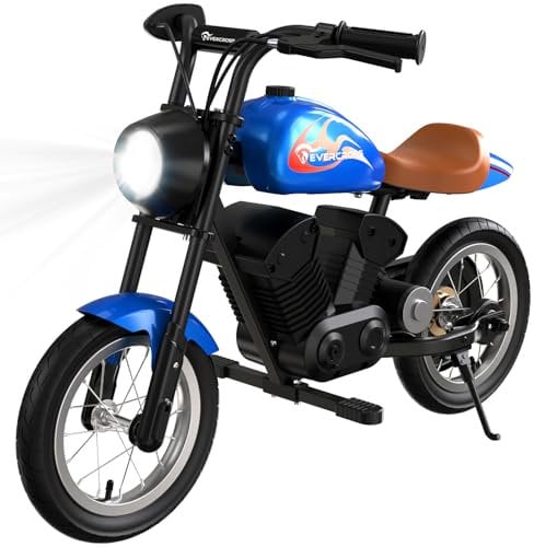 EVERCROSS EV08M Elektro Motorrad Kinder, Elektromotorrad mit 150W Motor, 8/16km/h Geschwindigkeitsmodus & 10km Langstrecken Elektromotorrad, 12 Zoll Luftreifen, Motocross für Kinder von 3-10 Jahren