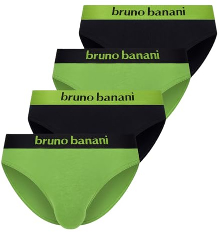 bruno banani - Flowing - Sportslip/Unterhose - 4er Pack (M Grün/Schwarz)