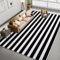 Generic Teppich 140x200 cm Schwarz-Weiß Gestreift Geometrisch Wohnzimmer Schlafzimmer Kindergarten