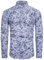 fohemr Mens Floral Print Shirt Long Sleeve Casual Button Down Flower Shirts 100% Cotton Blue White Printed X-Large