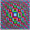LATAFA Victor Vasarely Poster Abstrakte Malerei Victor Vasarely Leinwand Wandkunst Victor Vasarely Drucke Für Home Wanddekoration Bild 40x40cmx1 Kein Rahmen