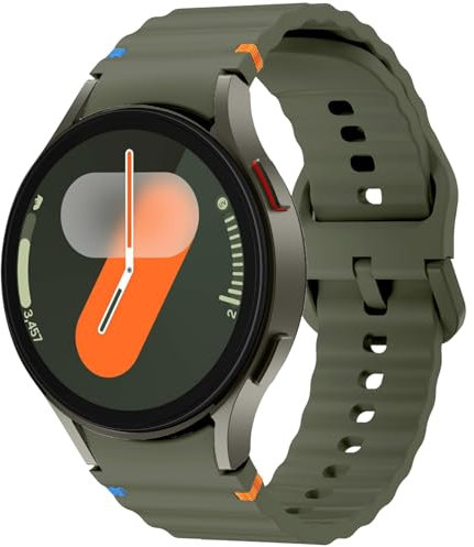 Cinturino per Galaxy Watch 7, 20mm Cinturino Silicone Fascia Ricambio Sportiva Cinturino per Samsung Galaxy Watch 7 40mm 44mm/Galaxy Watch 5 Pro 45mm/Galaxy Watch 6 44mm/Galaxy Watch 6 Classic 43mm