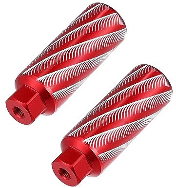 LSHIJI Cale Pied BMX 1 Paire de pédales de vélo antidérapantes, axe Universel en Alliage d'aluminium, Repose-Pieds arrière, BMX, vélo de Route en Montagne Repose Pied Velo(110x38mm Red)