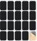 UFURMATE Lot de 25 caches carrés en fer pour réparation de serrure de porte - Plaques décoratives pour couvrir les trous de serrure endommagés (noir, 45 x 65 mm)
