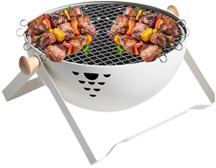 Estufa de barbacoa de carbón - Barbacoa de carbón al aire libre, Estufa para asar | Barbacoa con tapa, estufa de acero para exteriores, ideal para patio, camping, jardín, picnic