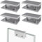Lyeteung 4 Piezas 13.5mm Abrazadera de Vidrio, Aleación de Aluminio Abrazadera de Cristal, Ajustable Soporte para Estante de Cristal, Soporte Vidrio, para Vidrio de 10-13 mm de Grosor, Forma Recta