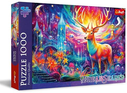 Trefl - DreamScapes: Mystischer Hirsch - Puzzle 1000 Elemente - Bildserie aus der Welt der Träume, für Erwachsene und Kinder ab 14 Jahren